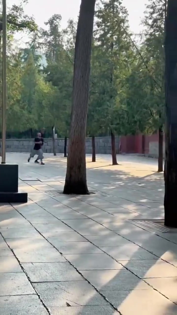修行倒计时👻“第一高僧”文班亚马又被拍到清晨在少林寺跑步